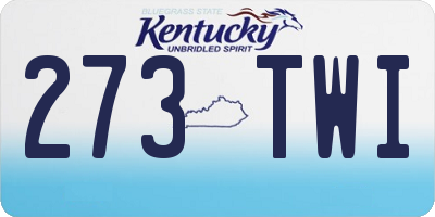 KY license plate 273TWI