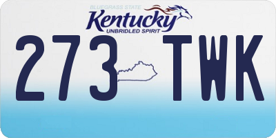 KY license plate 273TWK