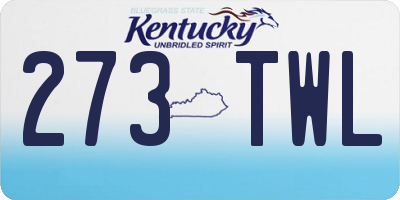 KY license plate 273TWL