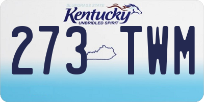 KY license plate 273TWM