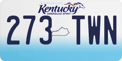 KY license plate 273TWN