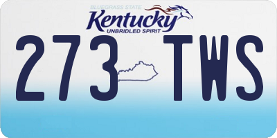 KY license plate 273TWS