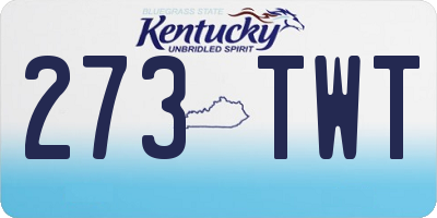 KY license plate 273TWT