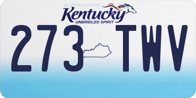 KY license plate 273TWV