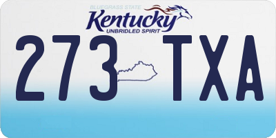KY license plate 273TXA