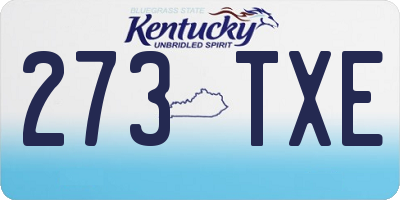 KY license plate 273TXE