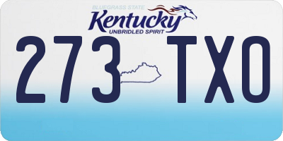 KY license plate 273TXO