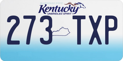 KY license plate 273TXP