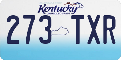 KY license plate 273TXR