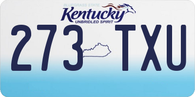 KY license plate 273TXU