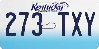 KY license plate 273TXY