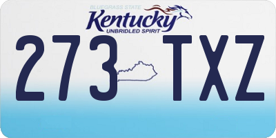 KY license plate 273TXZ