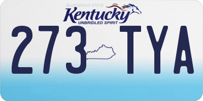 KY license plate 273TYA