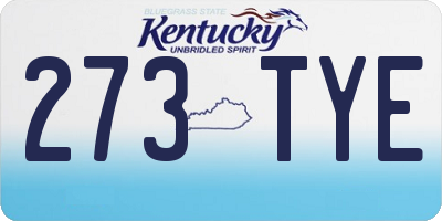 KY license plate 273TYE