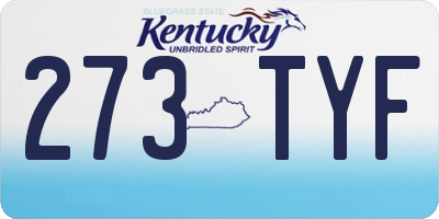 KY license plate 273TYF