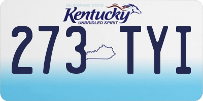 KY license plate 273TYI