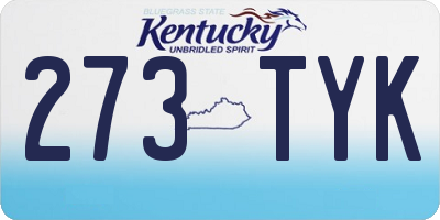 KY license plate 273TYK