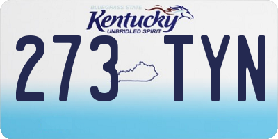KY license plate 273TYN