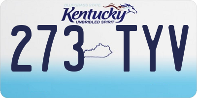 KY license plate 273TYV