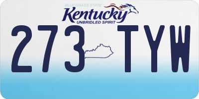 KY license plate 273TYW