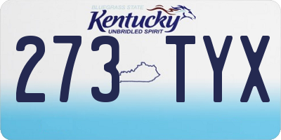 KY license plate 273TYX