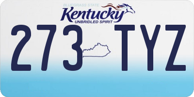 KY license plate 273TYZ