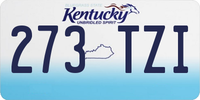 KY license plate 273TZI