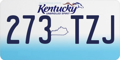 KY license plate 273TZJ