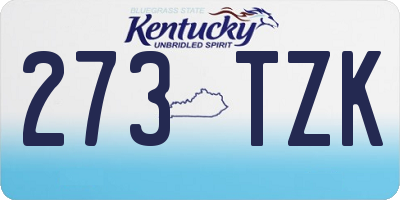 KY license plate 273TZK