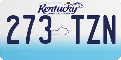 KY license plate 273TZN
