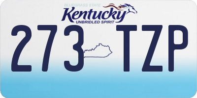 KY license plate 273TZP