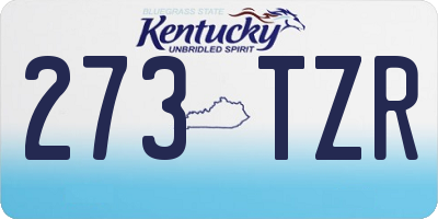 KY license plate 273TZR