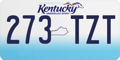 KY license plate 273TZT