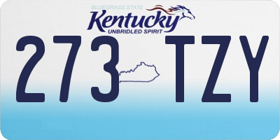 KY license plate 273TZY