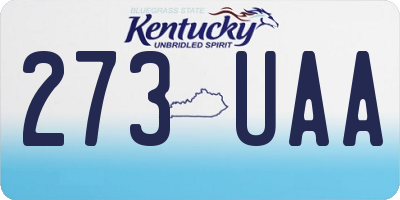 KY license plate 273UAA