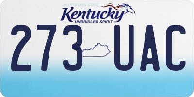 KY license plate 273UAC