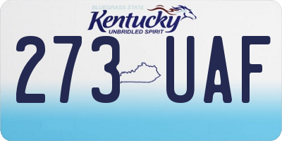 KY license plate 273UAF
