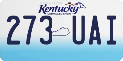KY license plate 273UAI
