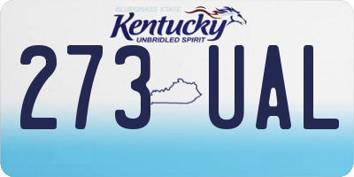 KY license plate 273UAL
