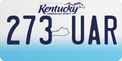 KY license plate 273UAR