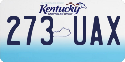 KY license plate 273UAX