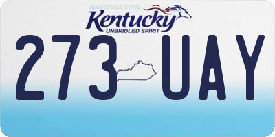 KY license plate 273UAY