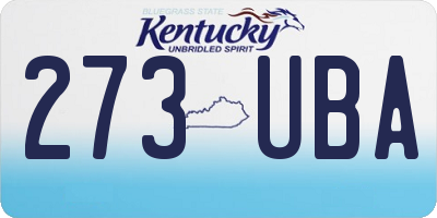 KY license plate 273UBA