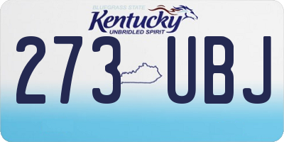 KY license plate 273UBJ