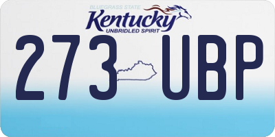 KY license plate 273UBP