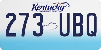 KY license plate 273UBQ