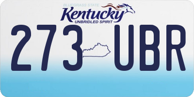 KY license plate 273UBR
