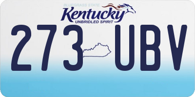 KY license plate 273UBV