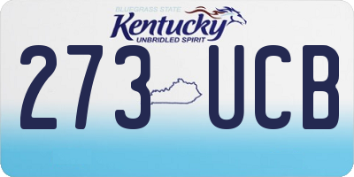 KY license plate 273UCB