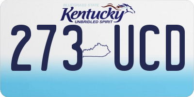 KY license plate 273UCD